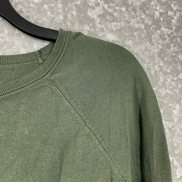 French Quarter Women's Minimalist Olive Green Sweater - Size Large - Raglan - Picture 2 of 6
